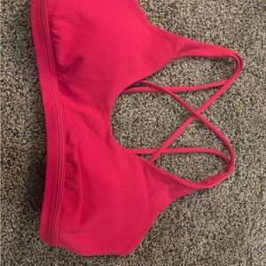 Pink Lululemon sports bra